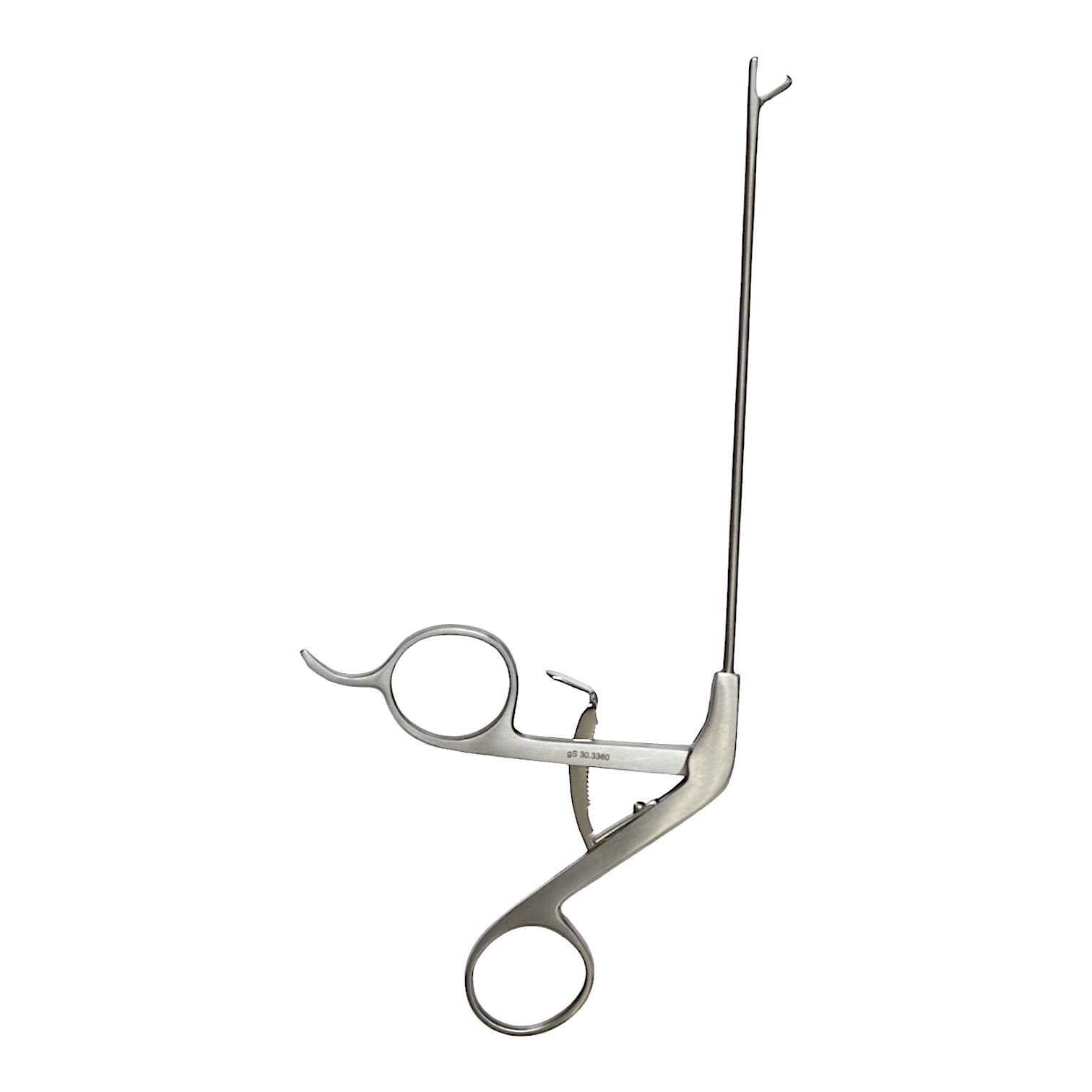 gSource Grasping Forceps, 5 1/2 inch shaft, straight, with a 3.5mm diameter and 3.5mm 1x2 teeth fine jaw against a white background.
