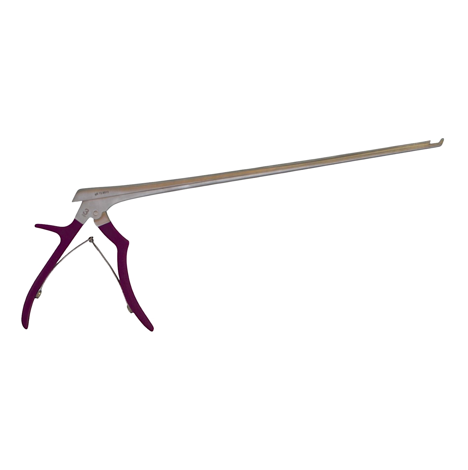 Top-down view of the gPunch instrument, highlighting its design and purple Ferris-Smith-Kerrison silicone coated handle.