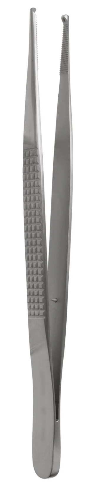 gSource g2 Bonney Tissue Forceps, 7 1/4" serrated with 1x2 teeth, shown against a white background.